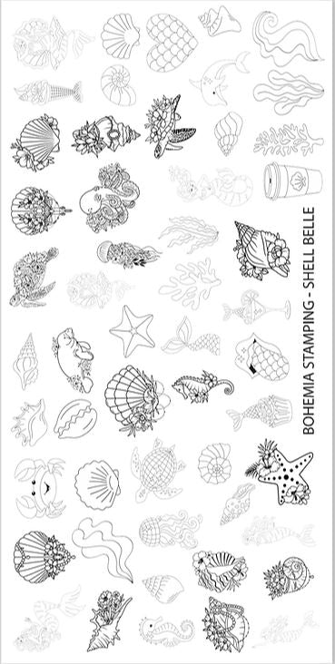 Shell Belle (BS-03) Steel Nail Art Stamping Plate