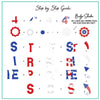 Stars & Stripes - Four (CjS-315) Steel Nail Art Stamping Plate