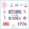 Stars & Stripes - Four (CjS-315) Steel Nail Art Stamping Plate