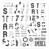  layered-nail-art-stamping-plate-with-the statue-of-liberty-stars-and-stripes-and-words-for-nail-art