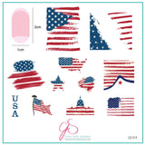  layered-nail-art-stamping-plate-inspo-card-with-nail-art-designs-of-USA-flag-stars-and-stripes