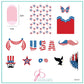  layered-nail-art-stamping-plate-inspo-card-with-star-and-stripes-nail-art-designs-of-sunglasses-moustache-eagle-and-words-for-nail-art