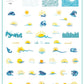 layered-nail-art-stamping-plate-inspo-card-showing-colorful-designs-of-suns-and-waves-with-words-for-nail-art