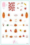 Watercolor Pumpkins (CjSH-99) Steel Nail Art Layered Stamping Plate