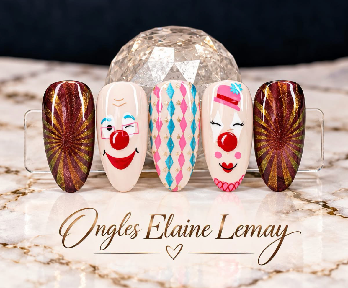 Clowning Around (CjS-102) Etched Nail Art Stamping Plate