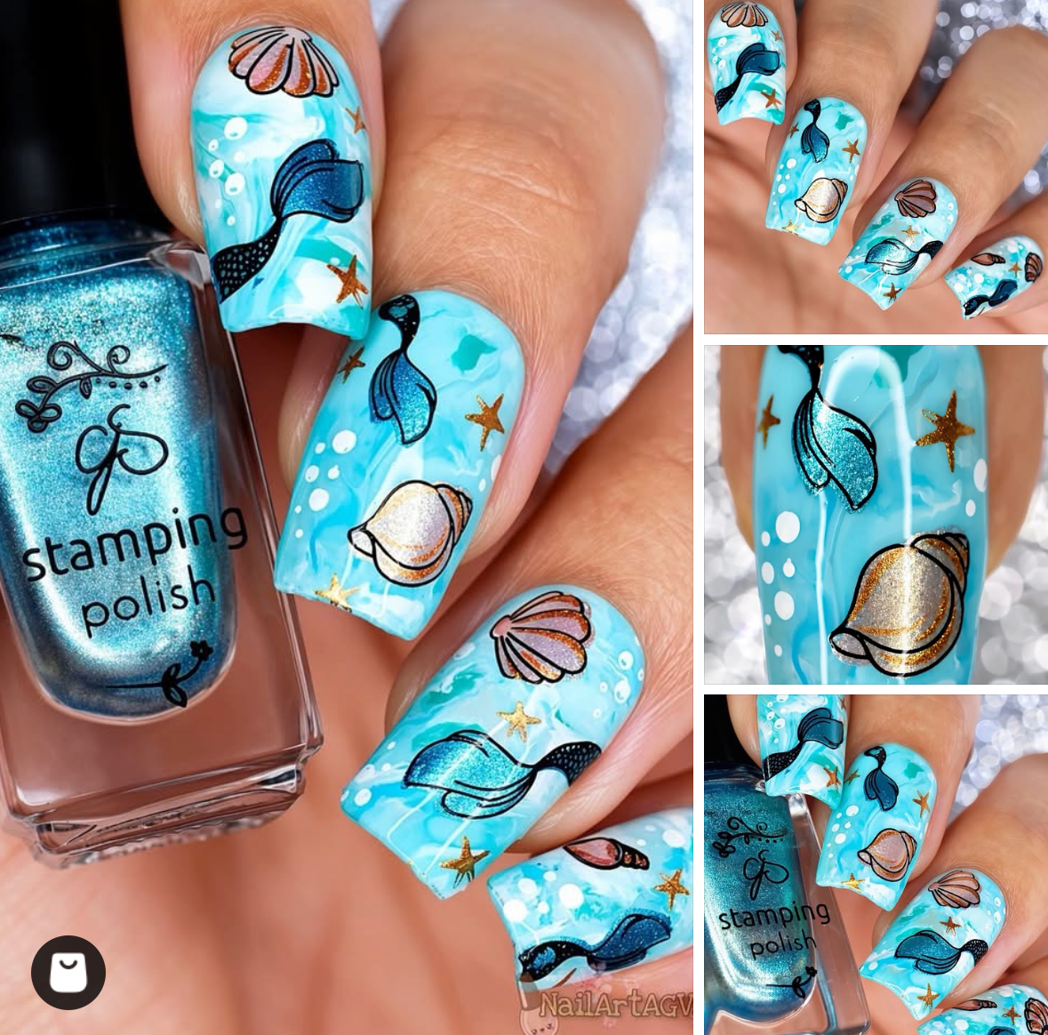 Underwater Adventures (CjS-110) Etched Nail Art Stamping Plate