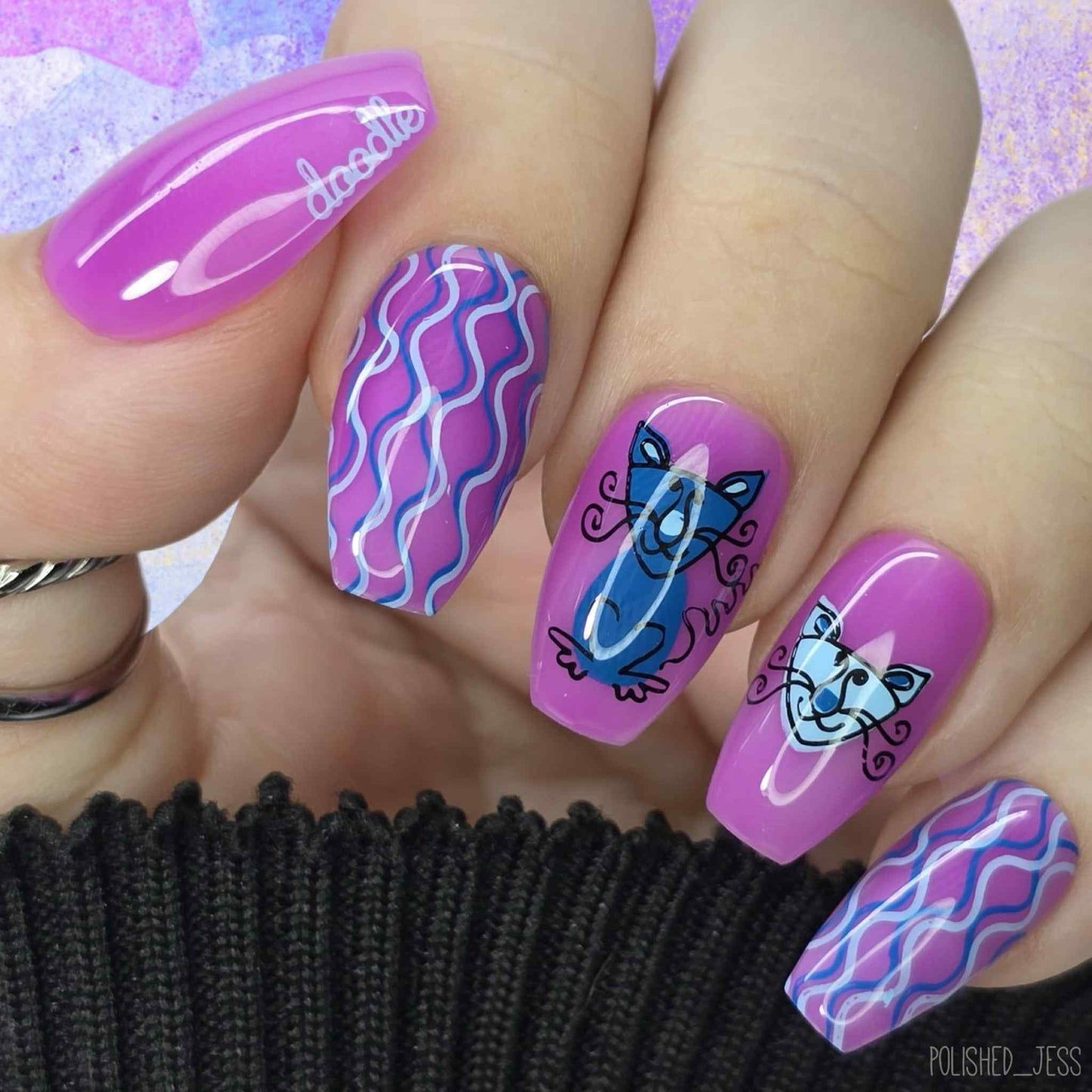 Doodle Love (CjS-127) Steel Layered Nail Art Stamping Plate