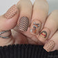 Foxy Fall (CjS-136) Steel Layered Nail Art Stamping Plate