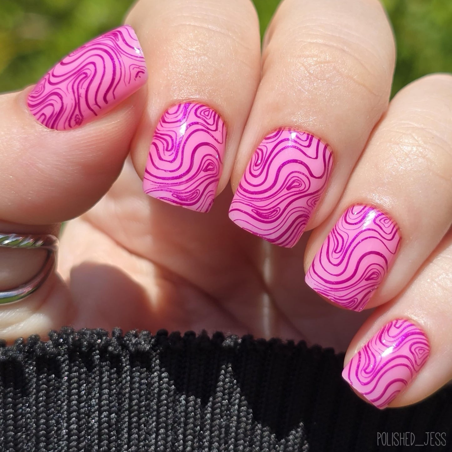 My Main Squiggle (CjS-146) Steel Layered Nail Art Stamping Plate