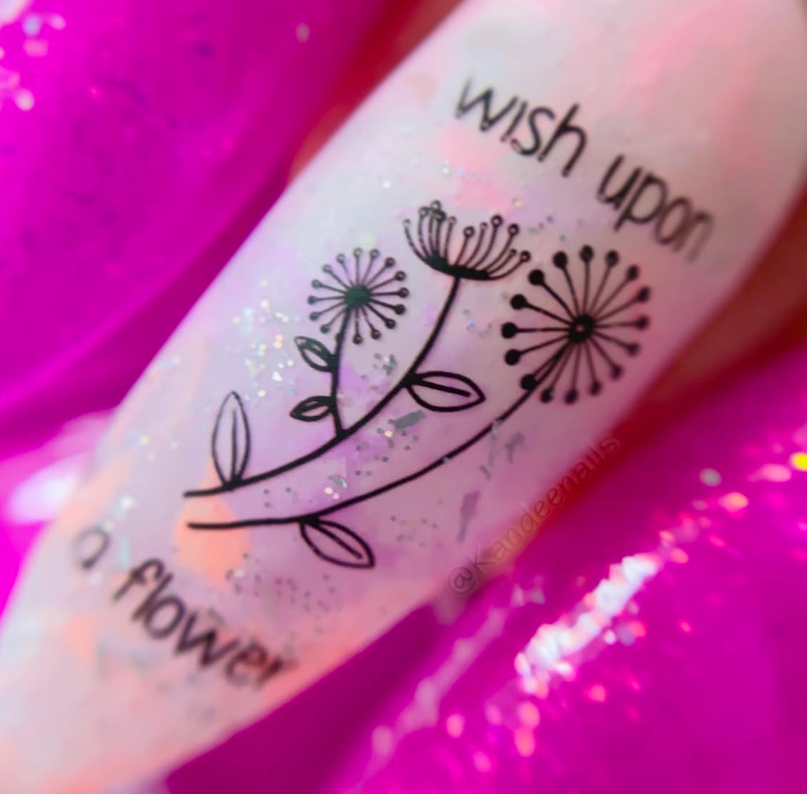 Wish Upon a Flower (CjS-155) Steel Layered Nail Art Stamping Plate