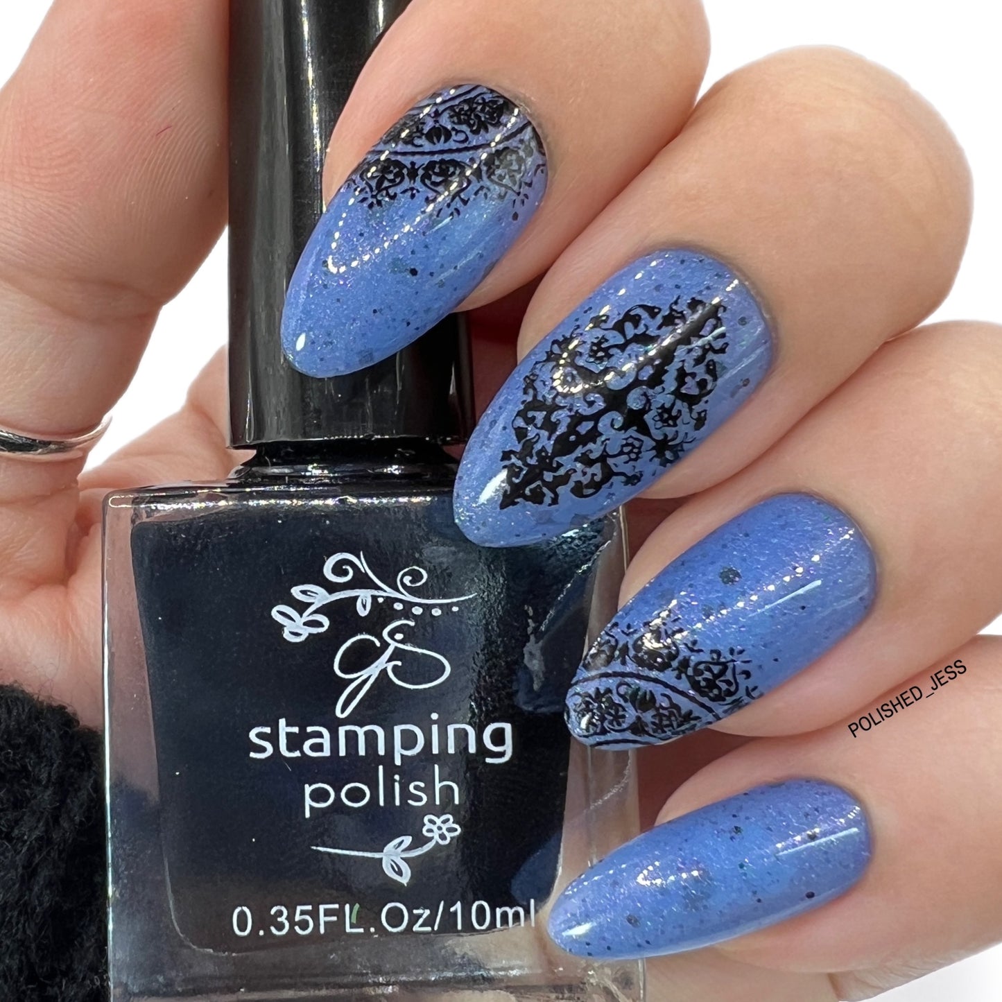 French Mani Mini (CjS-246) Etched Nail Art Stamping Plate