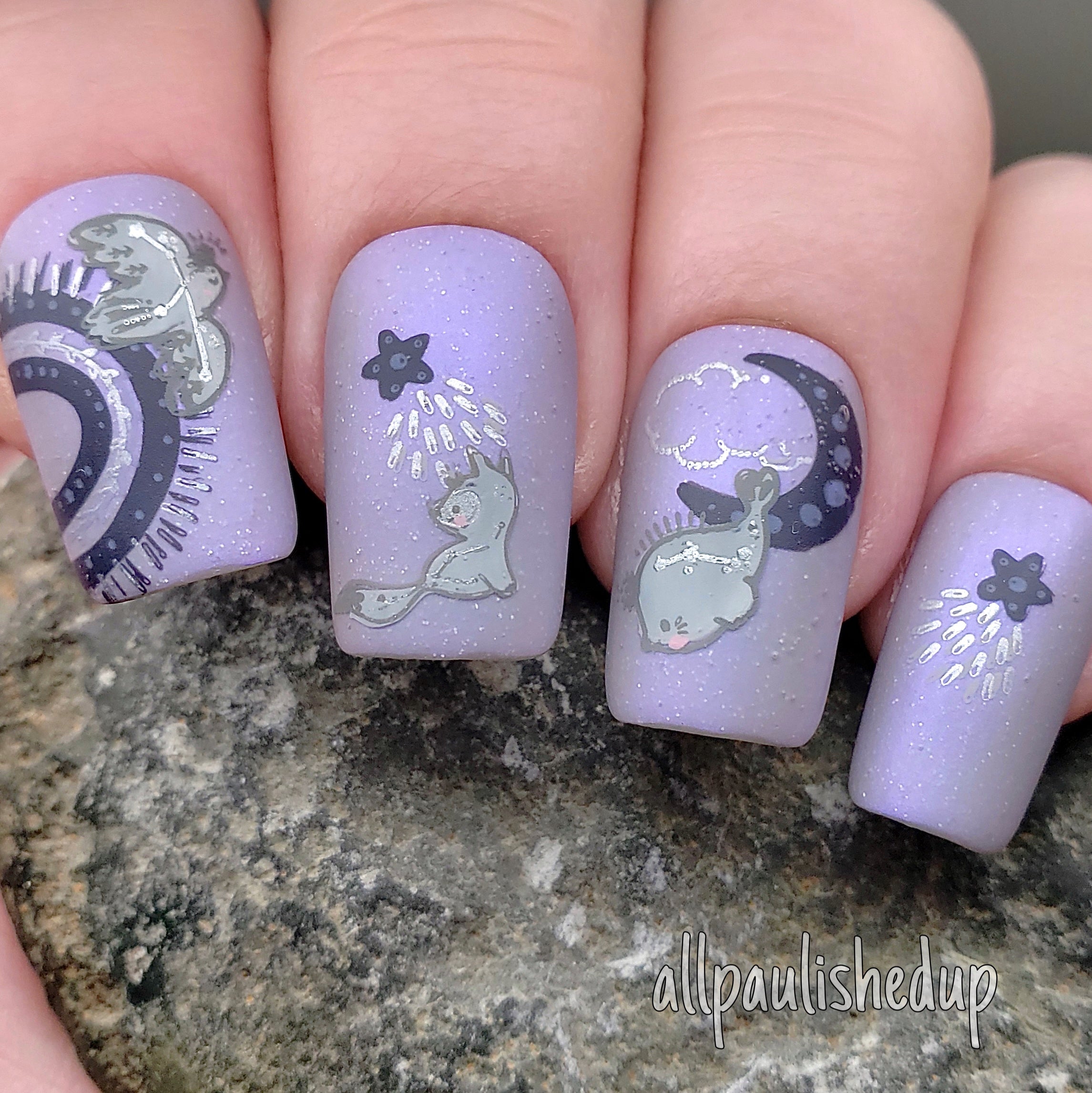 Celestial Zoo (CjS-225) Steel Nail Art Layered Stamping Plate