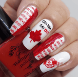 Canada Day (CjS-257) Steel Nail Art Layered Stamping Plate