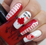 Canada Day (CjS-257) Steel Nail Art Layered Stamping Plate