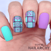 Denim Patchwork (CjS-273) Steel Nail Art Stamping Plate