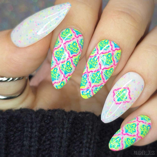 Dainty Delights (CjS-283) Steel Nail Art Layered Stamping Plate