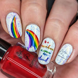 Chasing Rainbows (CjS-296) Steel Nail Art Stamping Plate