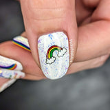 Chasing Rainbows (CjS-296) Steel Nail Art Layered Stamping Plate