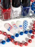 Stars & Stripes - One (CjS-312) Steel Nail Art Layered Stamping Plate