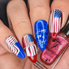 Stars & Stripes - One (CjS-312) Steel Nail Art Stamping Plate