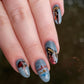 stunning-manicure-showing-nail-art-stamping-designs-of-girls-walking-in-the-rain