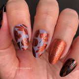 Playfully Autumn (CjS-322) Steel Nail Art Layered Stamping Plate