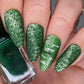 Manicure-showing-layered-nail-art-designs-of-green-grass