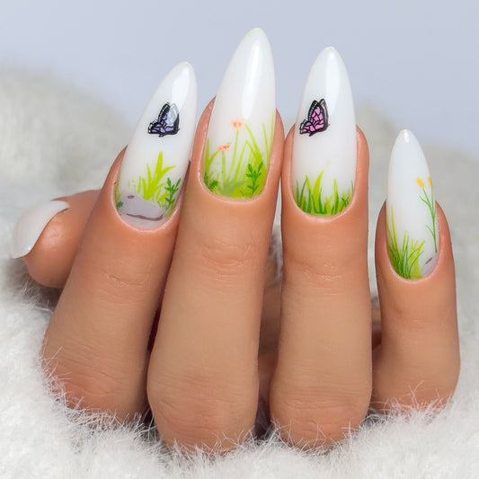 Greener Grass (CjS-345) Steel Nail Art Layered Stamping Plate