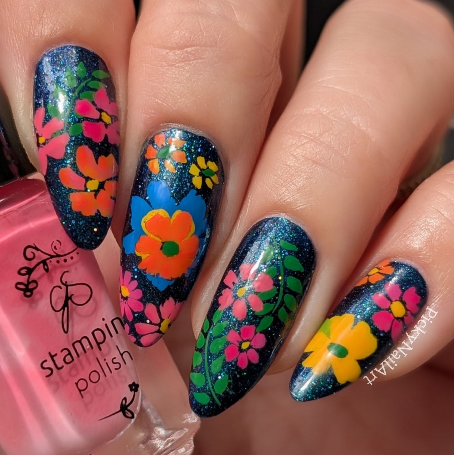 Beautiful Blossom (CjS-346) Steel Nail Art Layered Stamping Plate