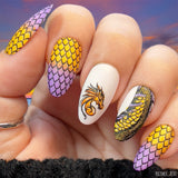 bright-manicure-showing-nail-art-designs-of-dragons-and-full-coverage-dragon-scales