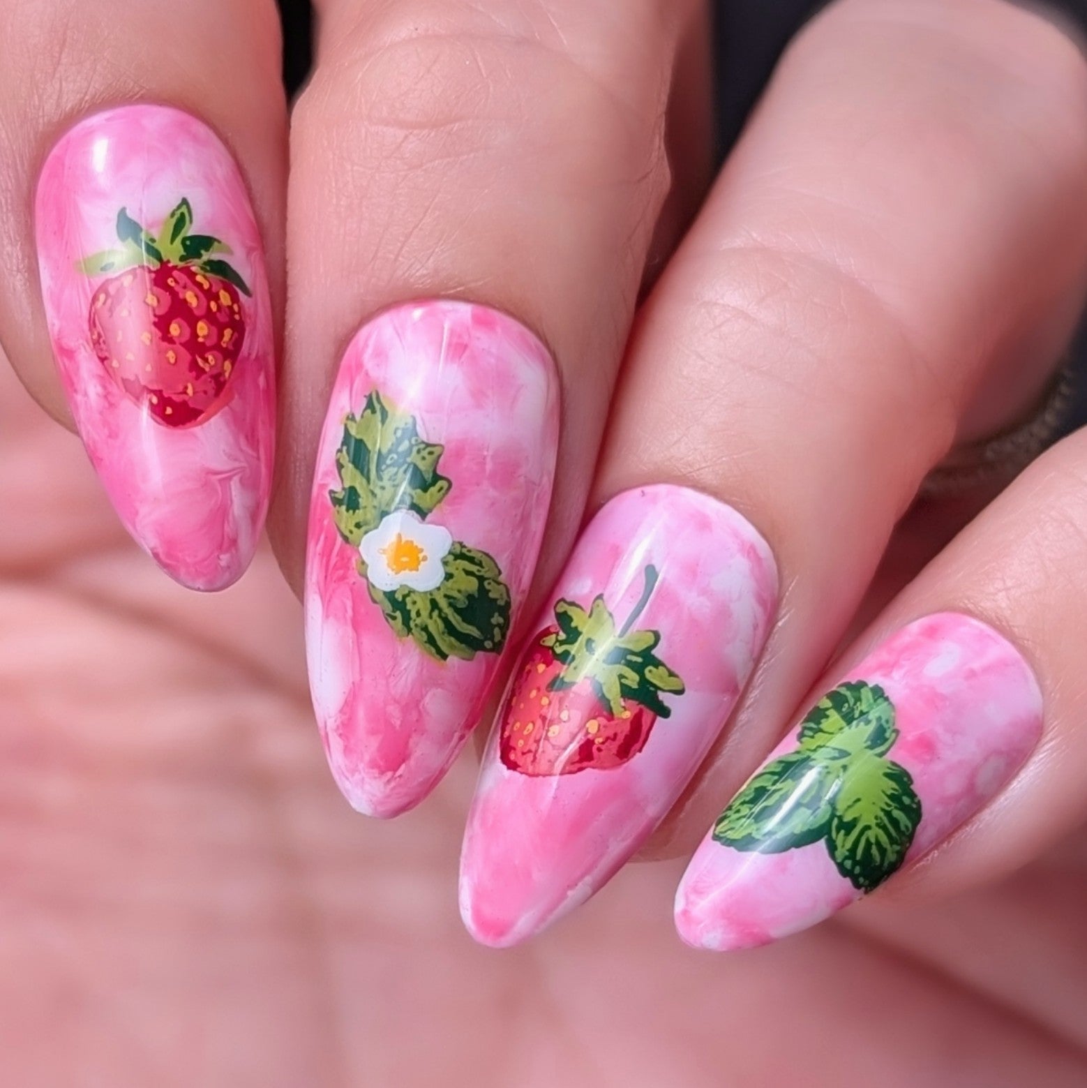 Strawberry Sweetness (CjS-351) Steel Nail Art Layered Stamping Plate