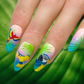 Tropical Leaves (CjS-358) Steel Nail Art Layered Stamping Plate