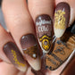 stunning-manicure-with-layered-nail-art-designs-of-highland-cows-and-the-words-mooo