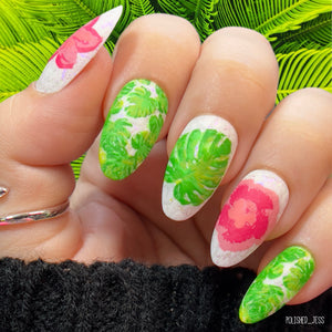 Tropical (CjS-38) - Steel Nail Art Layered Stamping plate