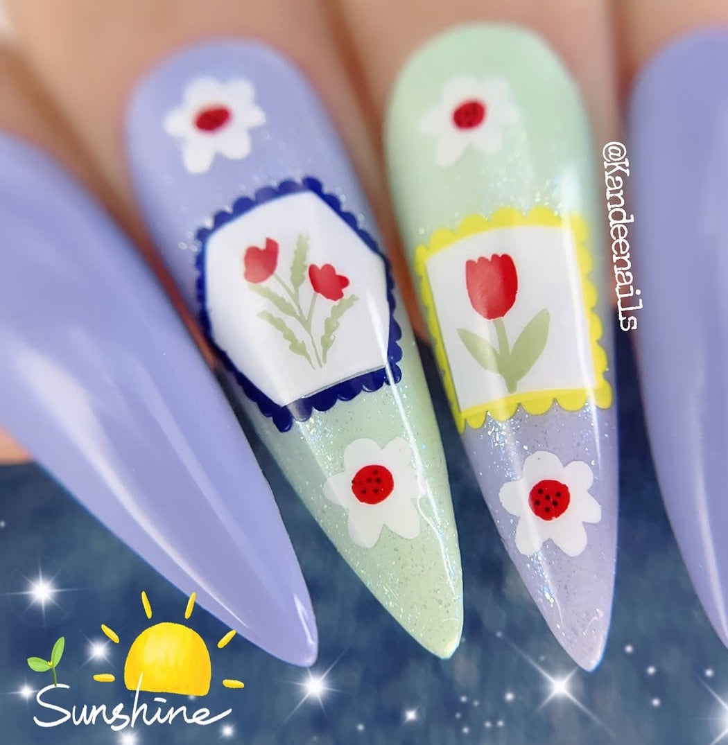 Perfectly Postage (CjS-381) Steel Nail Art Layered Stamping Plate