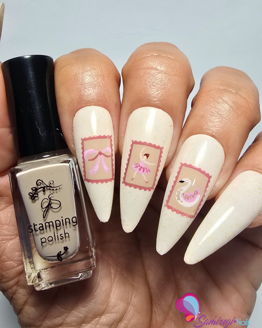Perfectly Postage (CjS-381) Etched Nail Art Stamping Plate