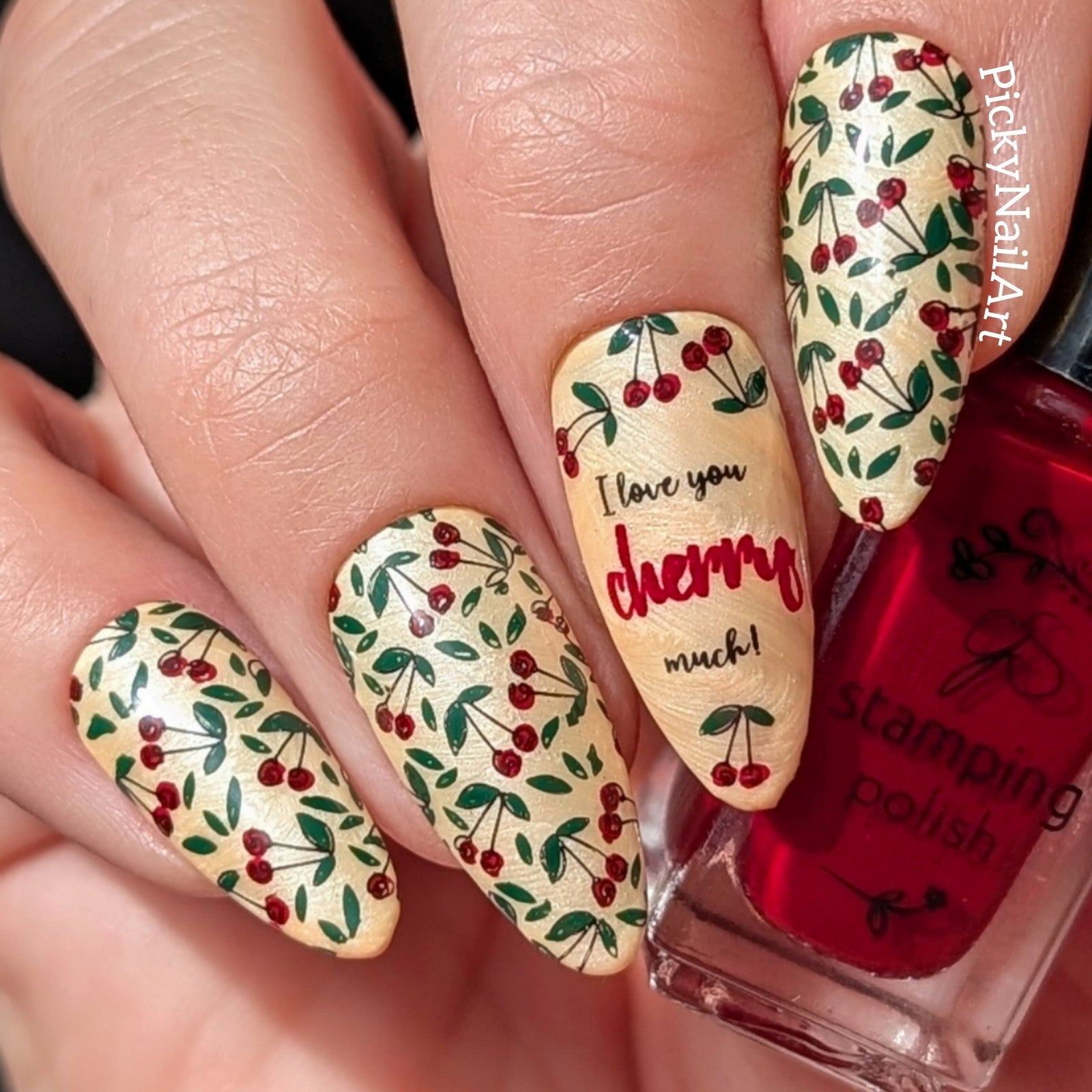 Cherry Bomb (CjS-382) Steel Nail Art Layered Stamping Plate