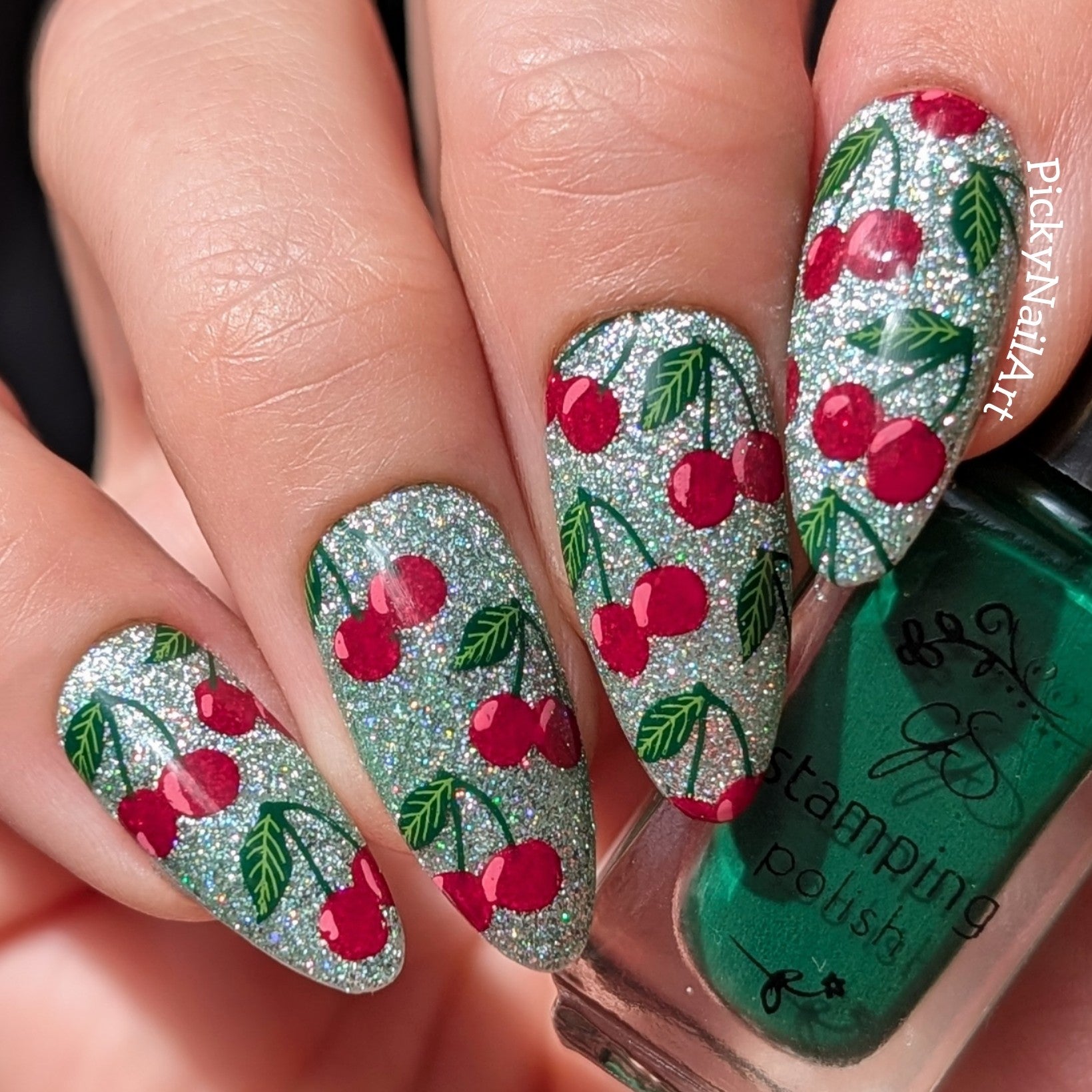 Cherry Bomb (CjS-382) Steel Nail Art Layered Stamping Plate