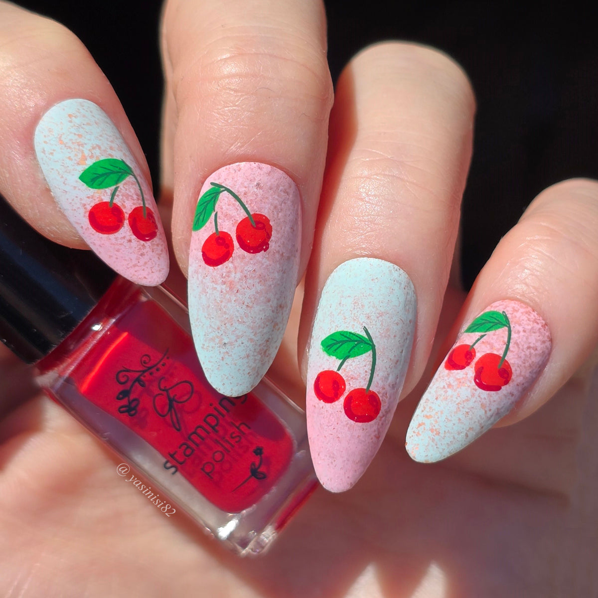 Cherry Bomb (CjS-382) Steel Nail Art Layered Stamping Plate
