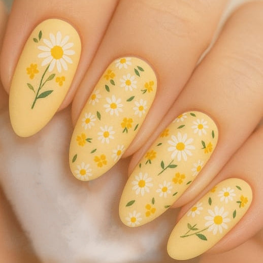 Crazy for Daisies (CjS-385) Steel Nail Art Layered Stamping Plate