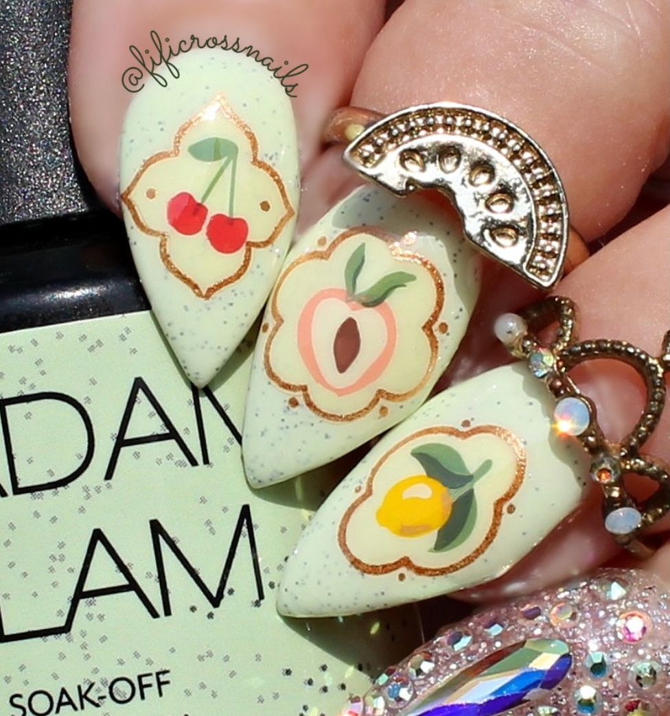 Frilly Fruit (CjS-390) Etched Nail Art Stamping Plate