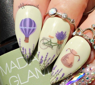 Lavender Grove (CjS-397) Etched Nail Art Stamping Plate