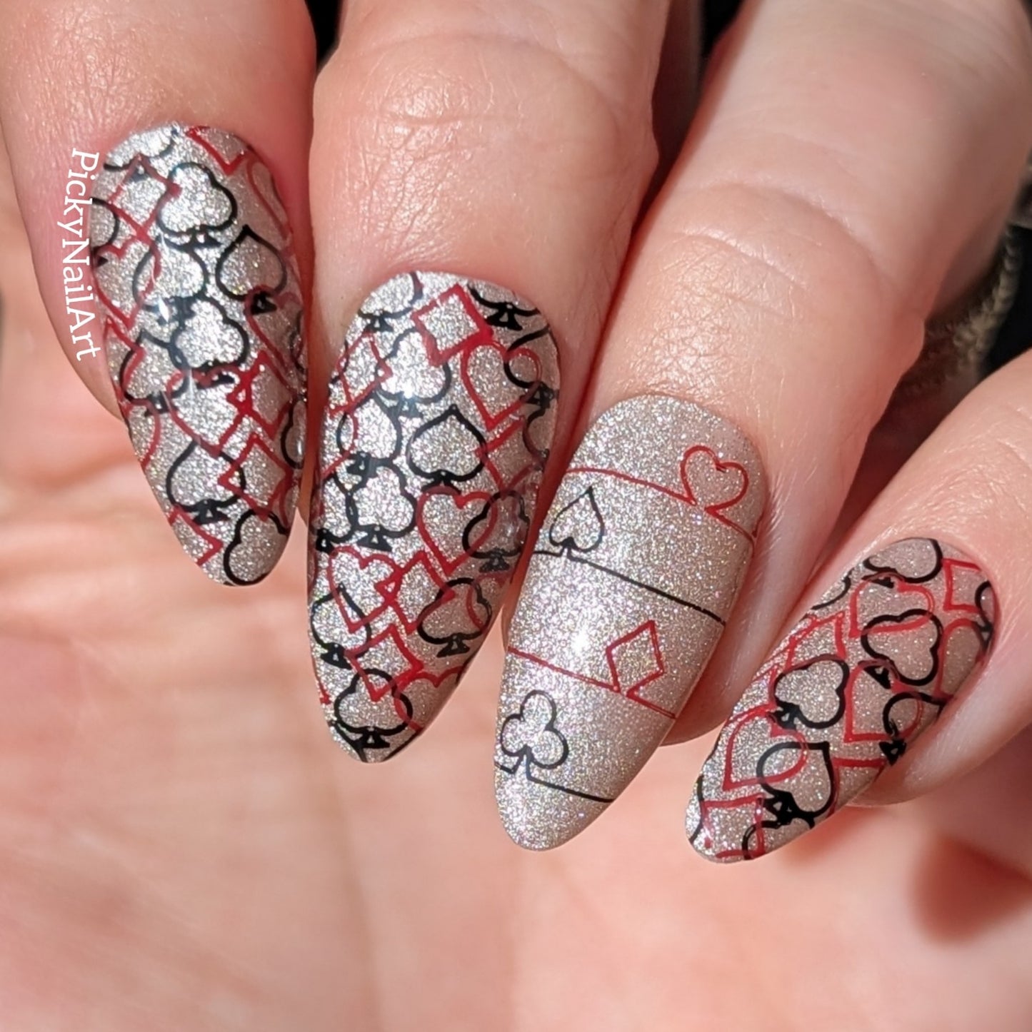 Stack the Deck (CjS-402) Etched Nail Art Stamping Plate