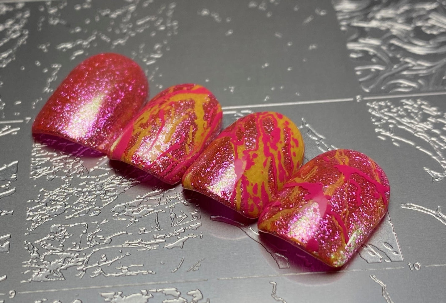 Marble Crush (CjS-405) Etched Nail Art Stamping Plate