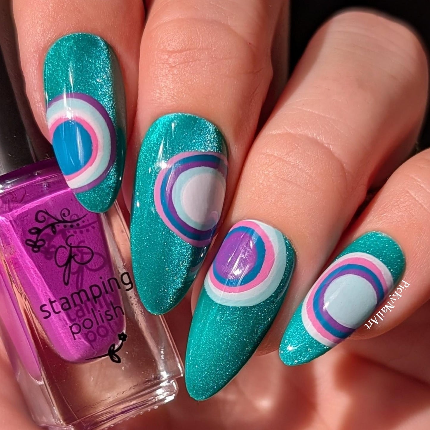 Dotty About You (CjS-410) Etched Nail Art Stamping Plate