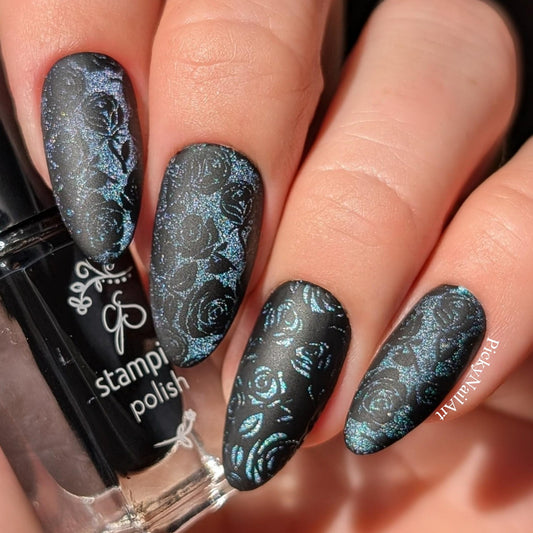 Garden Layers (CjS-411) Etched Nail Art Stamping Plate