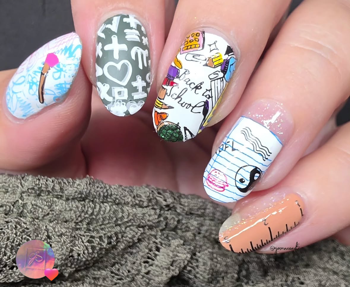 Class In Session (CjS-412) Etched Nail Art Stamping Plate