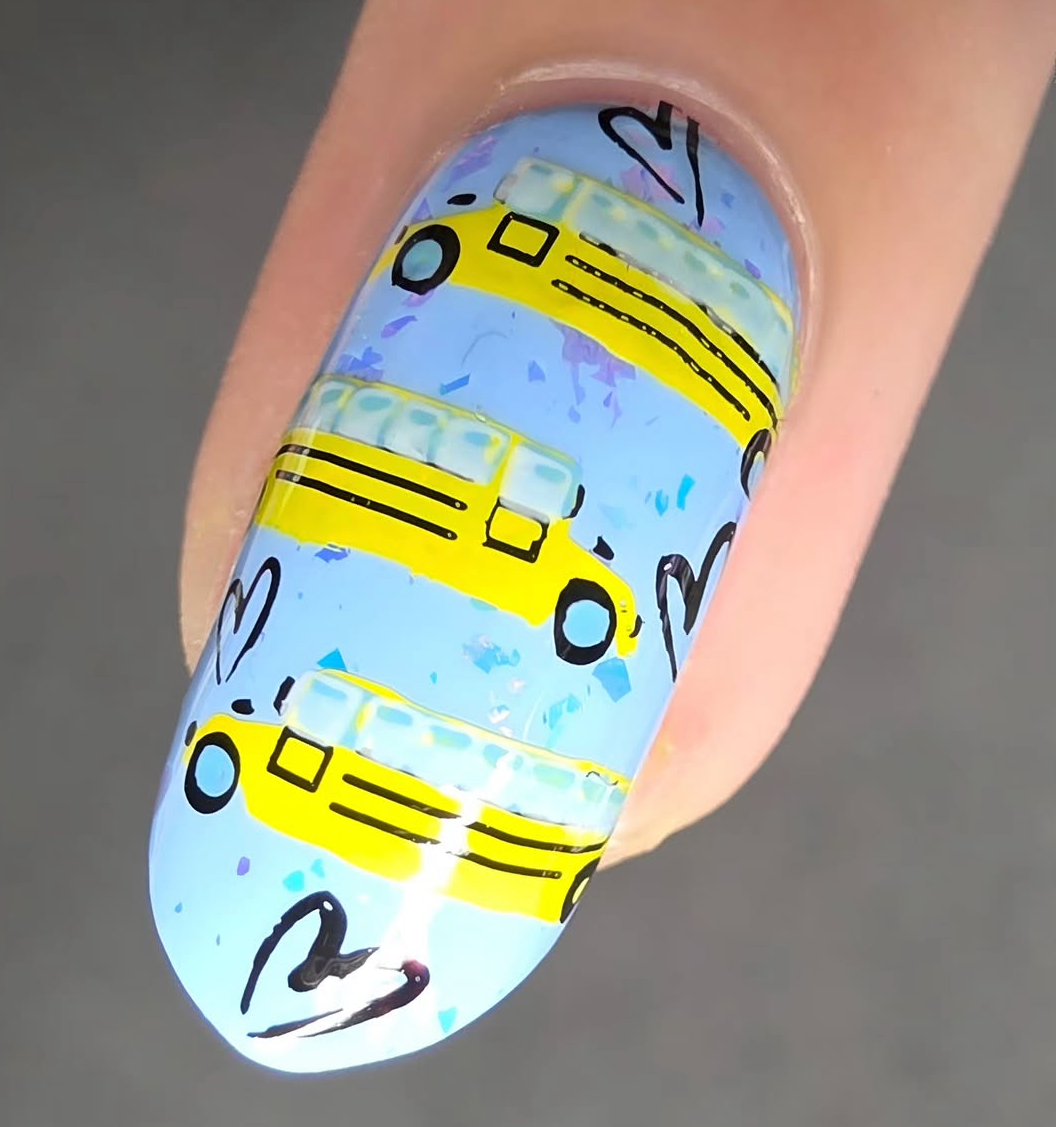Class In Session (CjS-412) Etched Nail Art Stamping Plate
