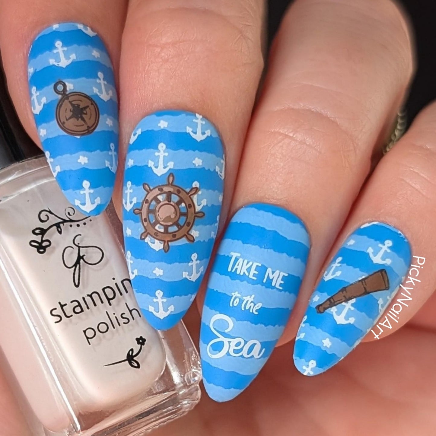 Salty Air & Sea Flair (CjS-414) Etched Nail Art Stamping Plate