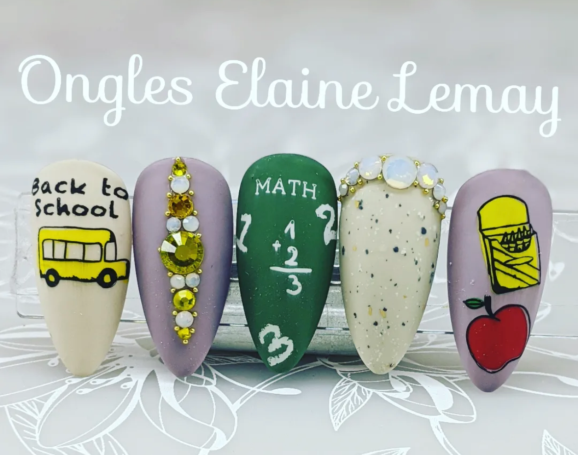Back To School - Primary (CjS-44) Etched Nail Art Stamping Plate